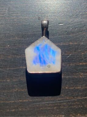 Handcrafted Moonstone Blue Flash Pentagonal Pendant